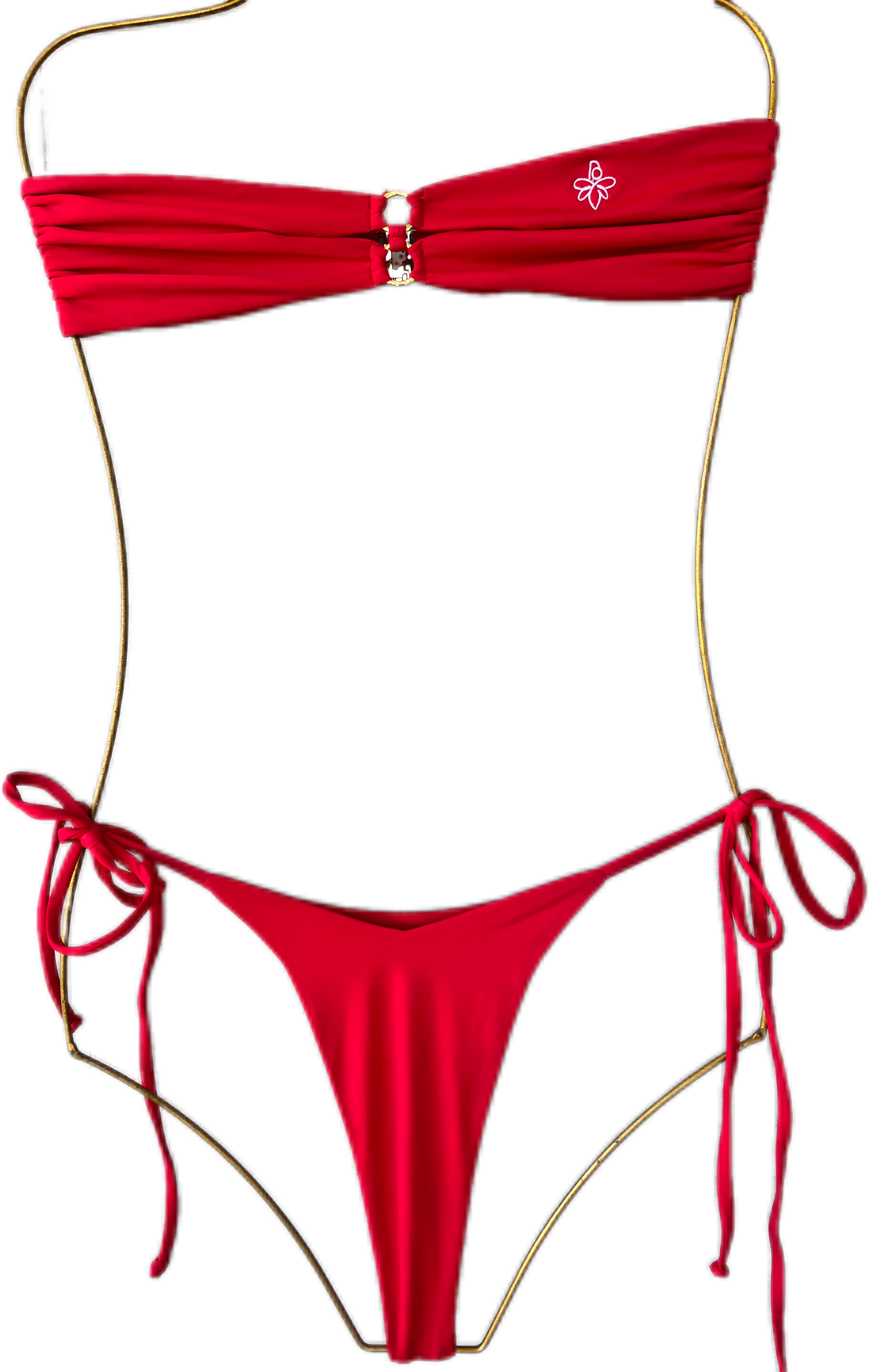 Top &amp; Bas string rouge